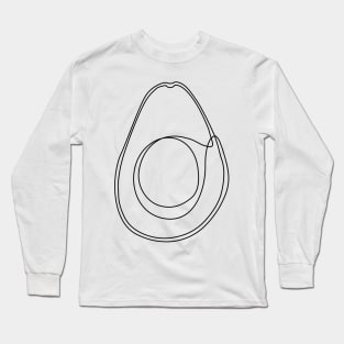One Line Avocado Long Sleeve T-Shirt